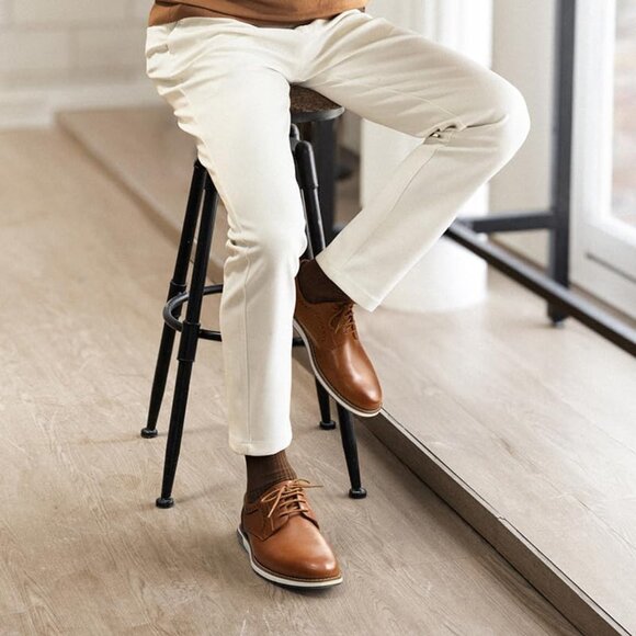 Bruno Marc Men's Brown Oxford Formal Business Dress Plain Lace UpToe Sneakers - Picture 5 of 9